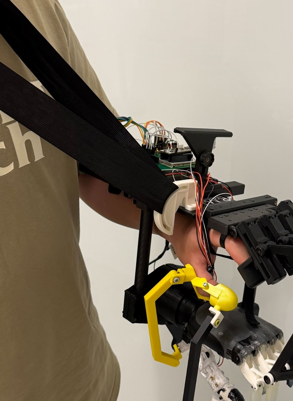 Refined wearable data collection prototype in use